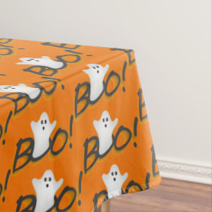 Mantel Feliz fiesta de Halloween Naranja Fantasma lindo p