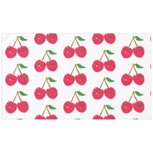 Mantel Feliz Fruta de Cereza Kawaii Sonriente