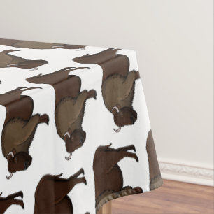 Mantel Feliz ilustracion de búfalo de bisonte americano