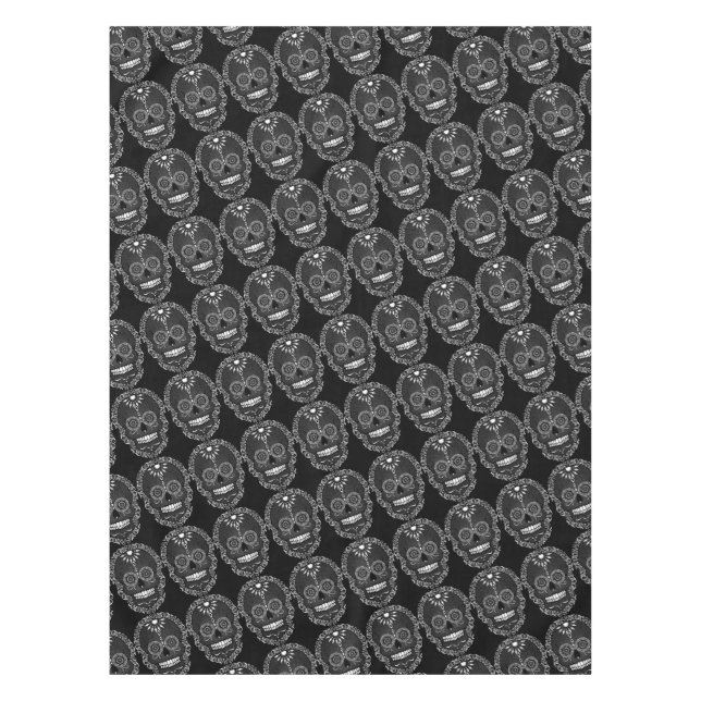 Mantel Feliz Muertos - modelo festivo del cráneo del (Anverso)