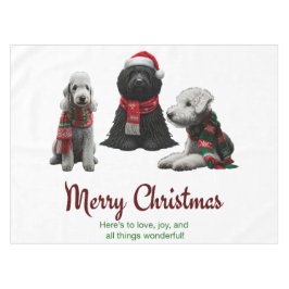 Mantel Feliz Navidad a los perros