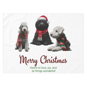 Mantel Feliz Navidad a los perros