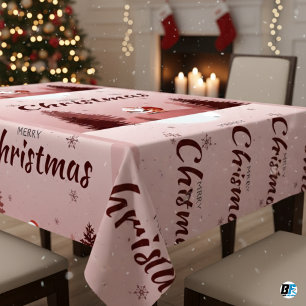 Mantel Feliz Navidad con Santa Lujo