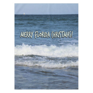 Mantel Feliz Navidad de Florida sobre el Océano