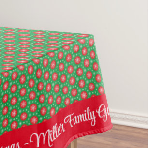 Mantel Feliz Navidad Personaliza el nombre de la familia
