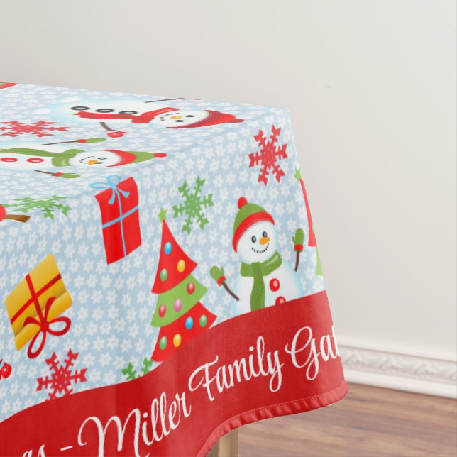 Mantel Feliz Navidad Personaliza el nombre de la familia  (In Situ)
