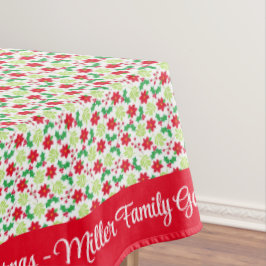 Mantel Feliz Navidad Personaliza el nombre de la familia 