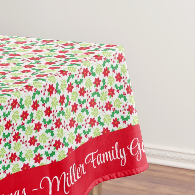 Mantel Feliz Navidad Personaliza el nombre de la familia  (In Situ)