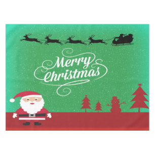 Mantel Feliz Navidad Santa Rina Panorama Rojo