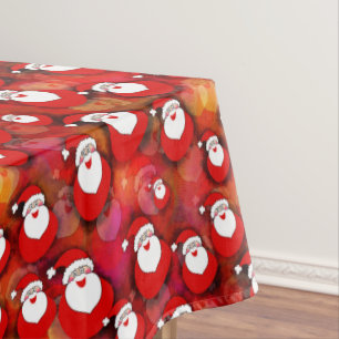 Mantel Feliz patrón de Papá Noel sin foco