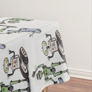 Mantel Feliz personalizado de trío de robots lindos