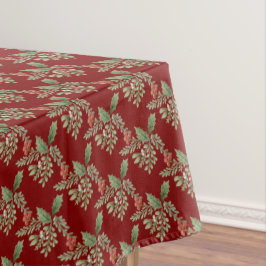 Mantel Festividad de los Navidades Red Green Holly Berrie