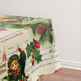 Mantel Festividad de los Navidades victorianos Santa Coll