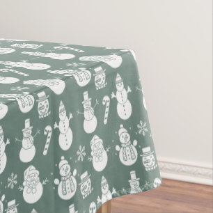 Mantel Festividad del invierno de Snowman Sage Xmas Retro
