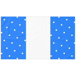 Mantel Festividad Divertido Brillo Azul Ancha Blanco Tira