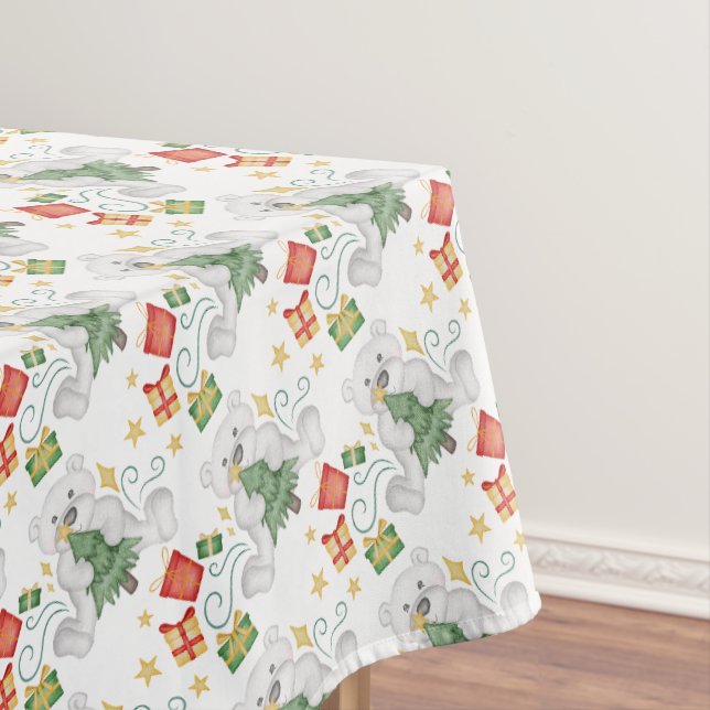 Mantel Festividad en Navidades de osos polares (In Situ)