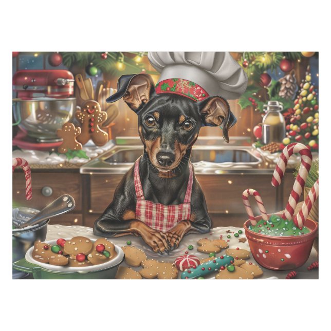 Mantel Festividades en Pinscher en Alemania: Navidades fe (Frente (Horizontal))