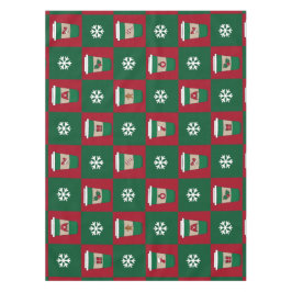 Mantel Festividades Navidades cafés copos de nieve