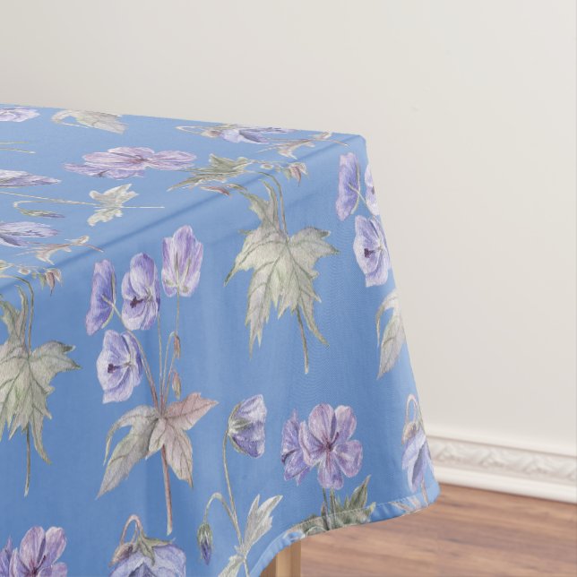 Mantel Fiesta de Baby Shower Cute Violet Floral Flower Gi (In Situ)