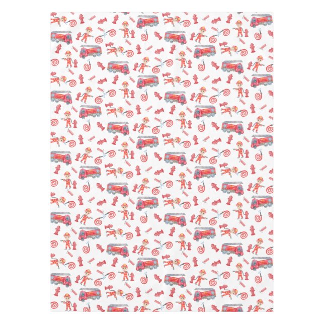 Mantel Fiesta de cumpleaños de Fireman (Anverso)