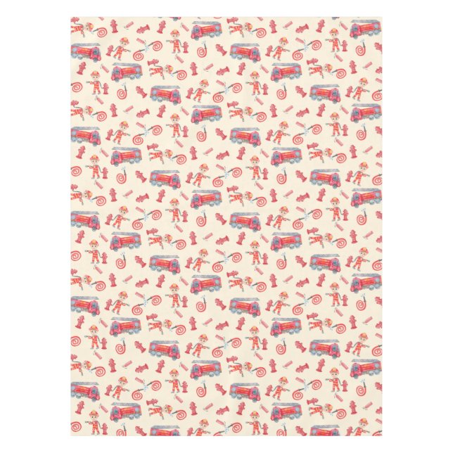 Mantel Fiesta de cumpleaños de Fireman (Anverso)