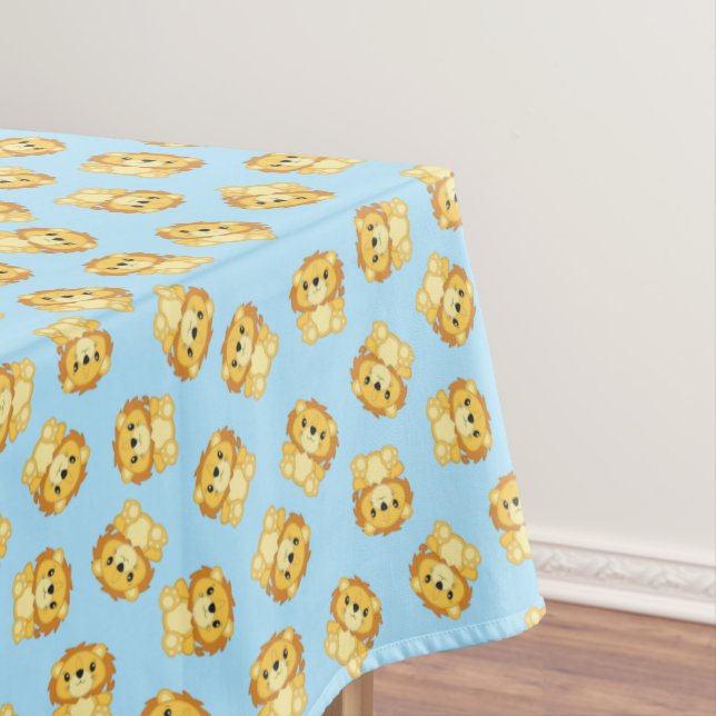 Mantel Fiesta de cumpleaños de león azul (In Situ)