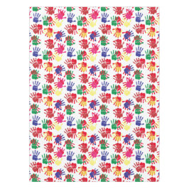 Mantel Fiesta de impresiones de mano coloridas para niños