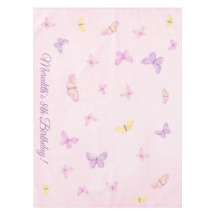 Mantel Fiesta de mesa de mariposa rosa y morada