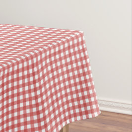 Mantel Fiesta de picnic clásico de Gingham rojo y blanco