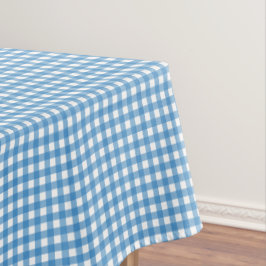 Mantel Fiesta de picnic de Gingham azul clásico y blanco