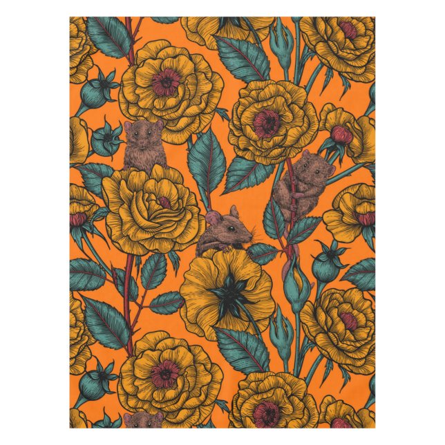 Mantel Fiesta de ratones retro (Anverso)