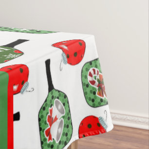 Mantel Fiesta Red Green Santa Navidades de la Alegría del