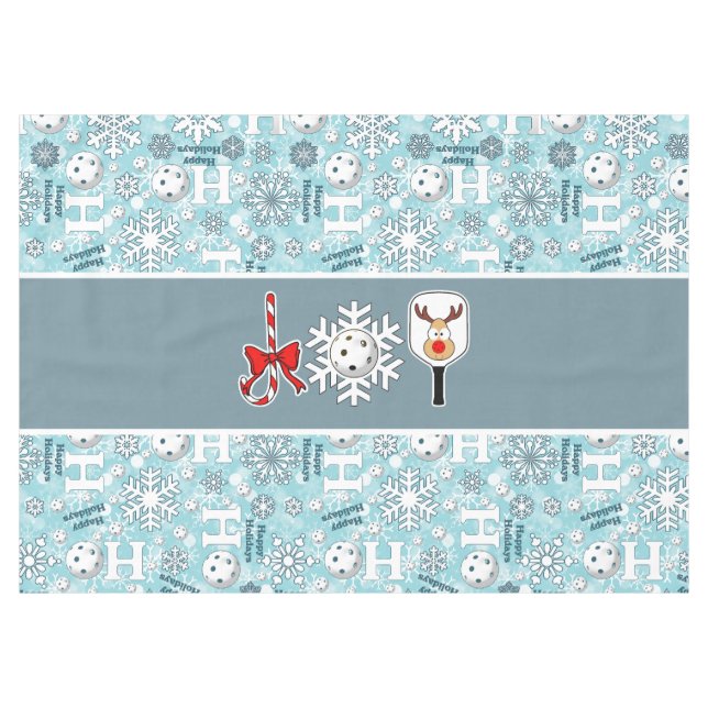 Mantel Fiesta Red Green Santa Navidades de la Alegría del (Frente (Horizontal))