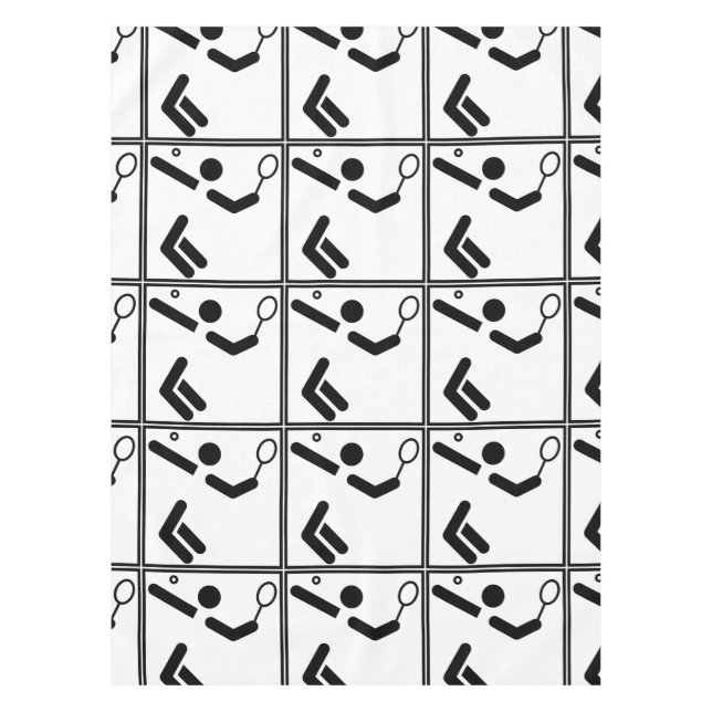 Mantel Figura de la silueta del tenis (Anverso)