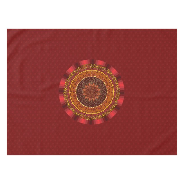 Mantel Fire Mandala Tablecloth (Frente (Horizontal))