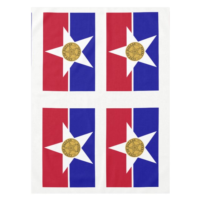 Mantel Flag of Dallas, Texas Tablecloth (Anverso)