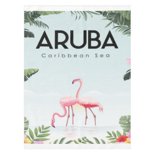 Mantel Flamingo del Mar Caribe de Aruba   Flamingo gracio