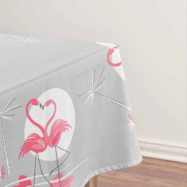 Mantel Flamingo Love Border 60x104 (In Situ)