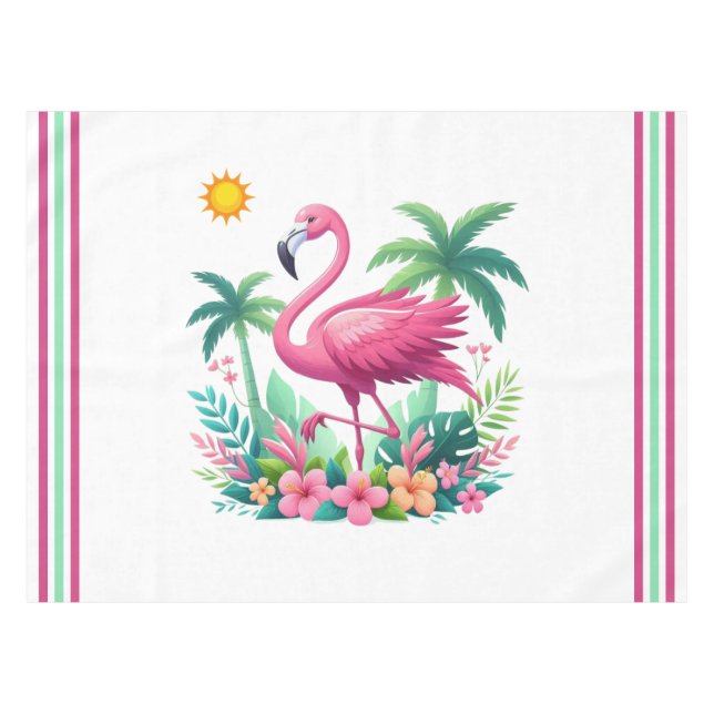 Mantel Flamingo rosa de Florida/Tropical (Frente (Horizontal))