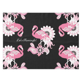 Mantel Flamingo rosa paisley negro moderno personalizado