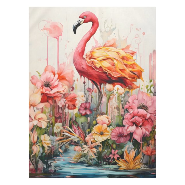 Mantel Flamingo Tropical Fantasy Paradise Bloom (Anverso)
