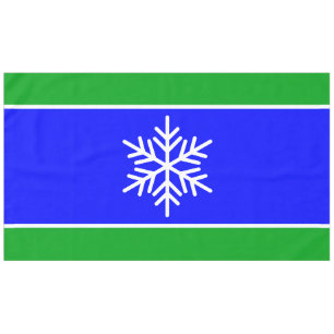 Mantel Flauta nórdica Royal Blue Kelly Green Stripes