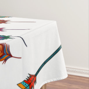 Mantel flecha y plumas