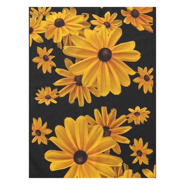 Mantel Flor Amarilla Negra Ojo Susan Flores Tablecloth (Anverso)