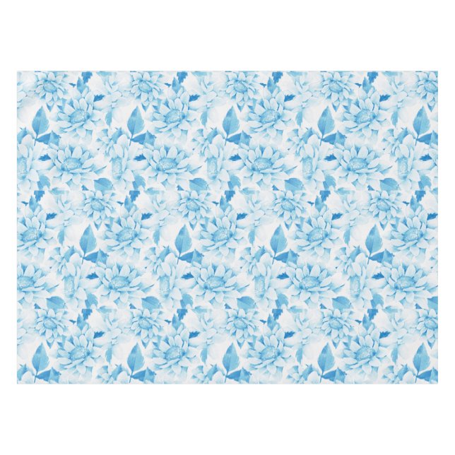 Mantel Flor azul suave (Frente (Horizontal))