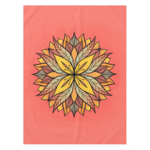 Mantel Flor colorida Mandala Diversión Resumen Kaleidoscó