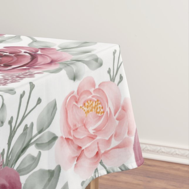 Mantel Flor de acuarela borgoñona  (In Situ)