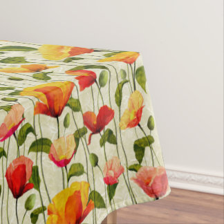 Mantel Flor de amapola amarilla y Naranja