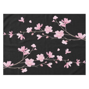 Mantel Flor de cerezo - negro
