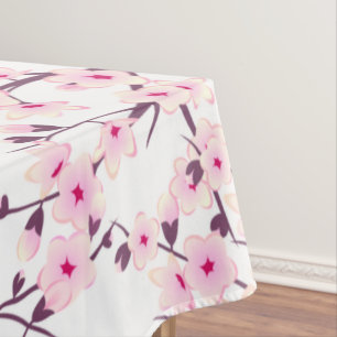 Mantel Flor de cerezo rosa blanco